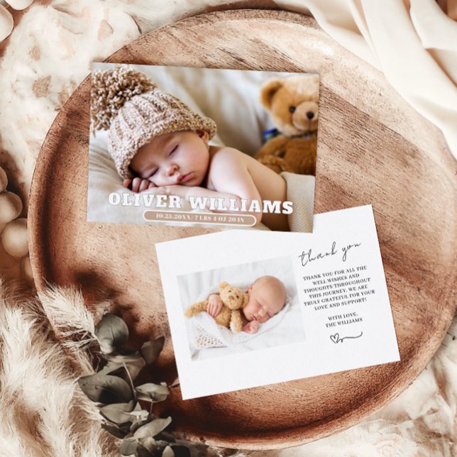 Birth Photo Announcement Flat Card | New Baby  (Creator Uploaded)