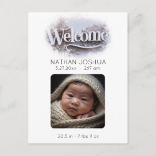 *~* Birth Photo AP79 Baby Newborn Announcement Postcard