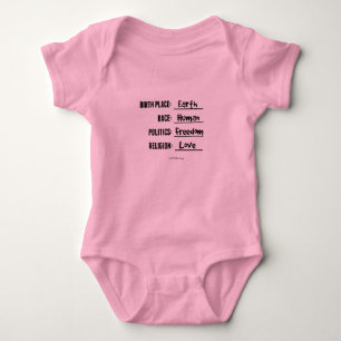 BIRTH PLACE EARTH RUFFLE TUTU BABY BODYSUIT