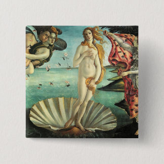 Birth Venus Botticelli 15 Cm Square Badge