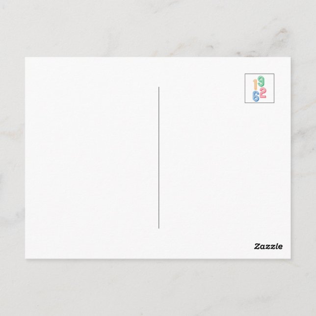 Birth year - 1962 - 60th Birthday  Postcard (Back)