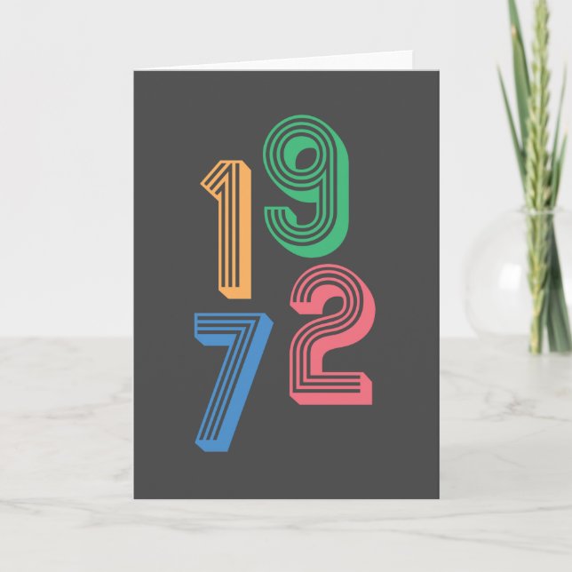 Birth year - 1972 - 50th Birthday Card (Front)