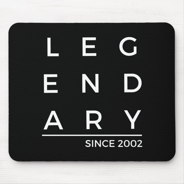 Birth Year Legendary Since 2002 Mouse Pad (Front)