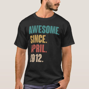 Birthday 11th Decoration April 11 Years Old Vintag T-Shirt