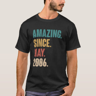 Birthday 17th Decoration Amazing Since May 2006 T-Shirt