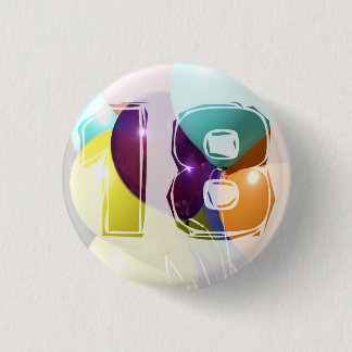 birthday 18 3 cm round badge