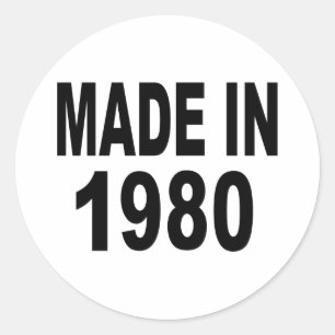 Birthday 1980 classic round sticker