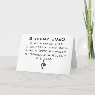 Birthday 2020, a funny Happy Birthday poem Card