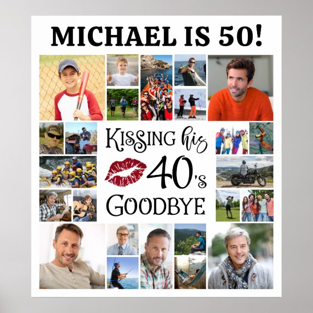 Birthday 24 Photos Kissing His Decade Goodbye Poster (Front)