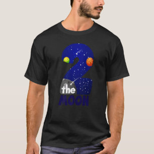 Birthday 2 Toddler Boys TWO THE MOON 1 T-Shirt