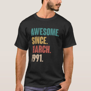 Birthday 32nd Decoration March 32 Years Old Vintag T-Shirt
