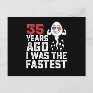Birthday 35 Years Ago I Was The Fastest Postcard