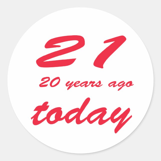 birthday 41 classic round sticker (Front)