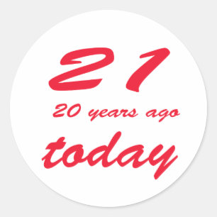 birthday 41 classic round sticker