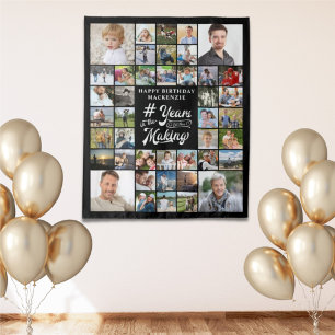 Birthday 42 Photo Collage YEARS IN THE MAKING Tapestry