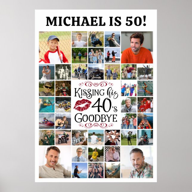 Birthday 42 Photos Kissing His Decade Goodbye Poster (Front)