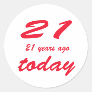 birthday 42nd classic round sticker