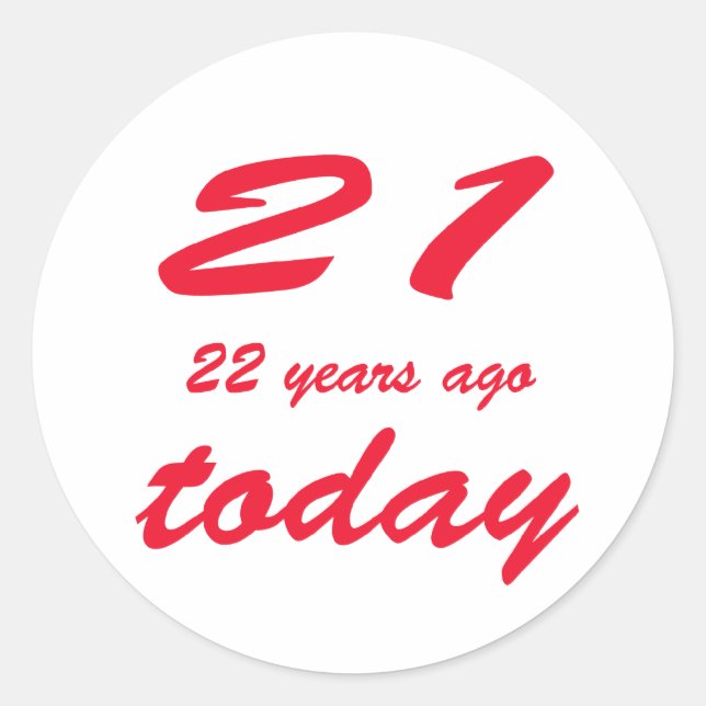birthday 43 classic round sticker (Front)