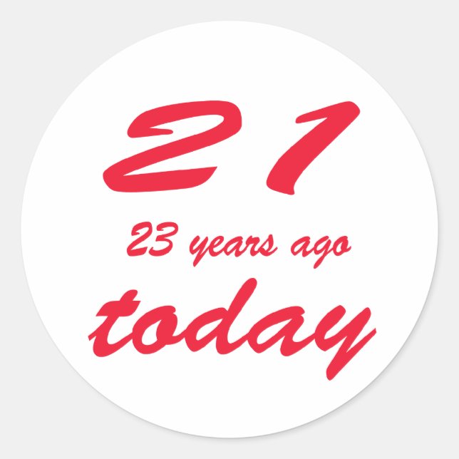 birthday 44 classic round sticker (Front)