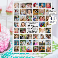 Birthday 44 Photo Collage Years in the Making Card