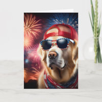 Birthday 4th Of July Golden Retriever