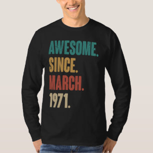 Birthday 52nd Decoration March 52 Years Old Vintag T-Shirt