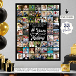 Birthday 55 Photo Collage Years in the Making Poster<br><div class="desc">Celebrate any age birthday for him or her with a photo memory display printed on a poster print utilising this easy-to-create photo collage template with 55 square pictures featuring a retro script typography title design # YEARS IN THE MAKING which incorporates their age and birth year within the design and...</div>