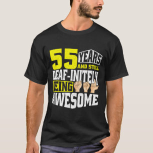 Birthday 55 Yeaars Of Being Awesome T-Shirt