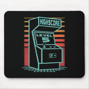 Birthday 5 Year Old Retro Gamer Level Up Unlocked Mouse Pad