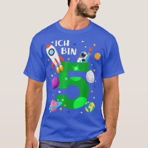 Birthday 5 years rocket, planets, stars, astronaut T-Shirt