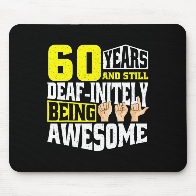 Birthday 60 Yeaars Of Being Awesome  Mouse Pad (Front)
