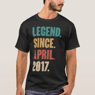Birthday 6th Decoration April 6 Years Old Vintage  T-Shirt