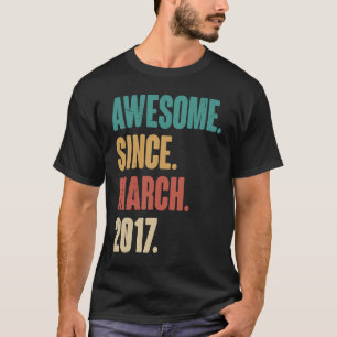 Birthday 6th Decoration March 6 Years Old Vintage T-Shirt