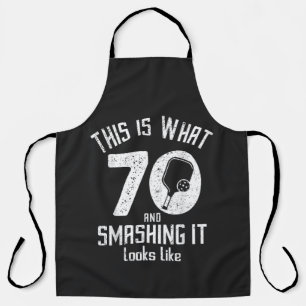 Birthday 70 Years Old Love Pickleball Apron