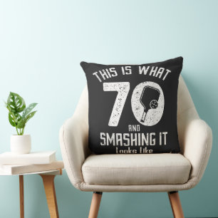 Birthday 70 Years Old Love Pickleball Cushion