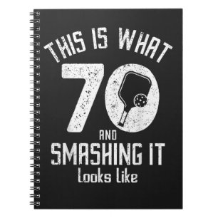 Birthday 70 Years Old Love Pickleball Notebook