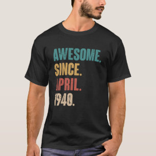 Birthday 83rd Decoration April 83 Years Old Vintag T-Shirt