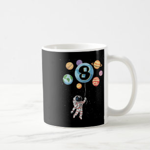 Birthday 8th Astronaut 8 Yr Old Space Planets Boy Coffee Mug