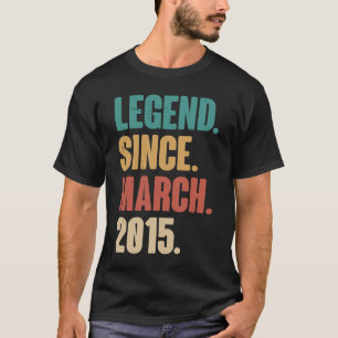 Birthday 8th Decoration March 8 Years Old Vintage T-Shirt