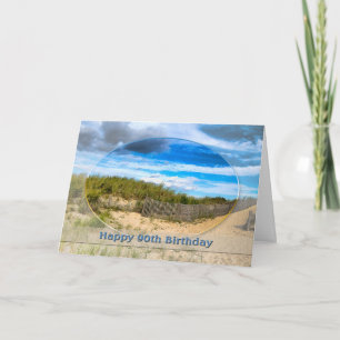 BIRTHDAY- 90th- BEACH/OCEAN/DUNES/SCENE Card