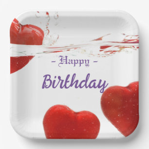 Birthday 9" Square Paper Plate