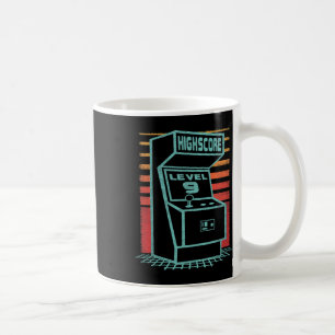 Birthday 9 Year Old Retro Gamer Level Up Unlocked  Coffee Mug