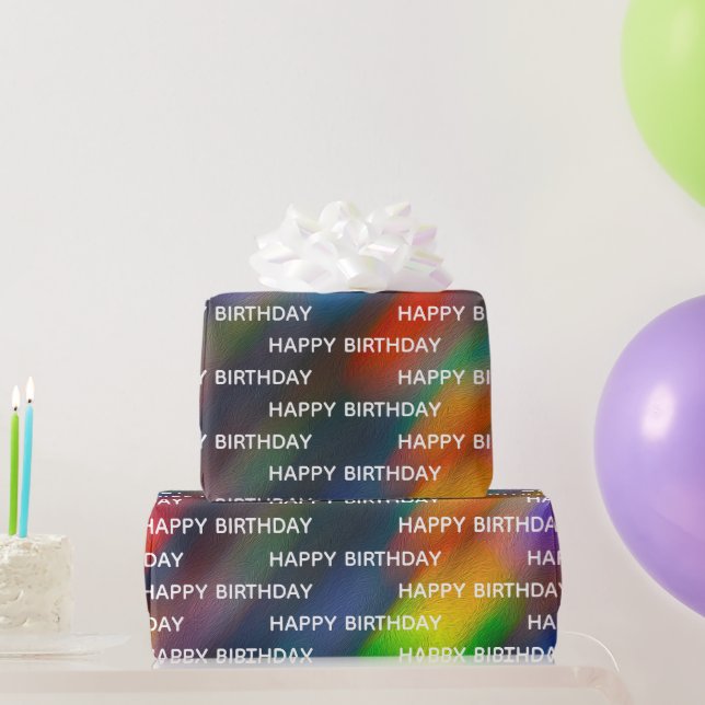 Birthday Abstract Blur Design Wrapping Paper (Party Gifts)