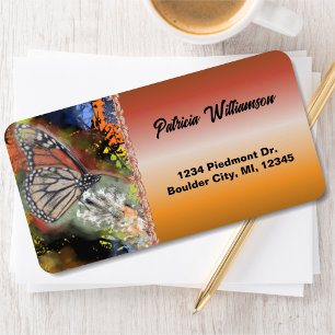 Birthday Abstract Butterfly PV02 Address Label