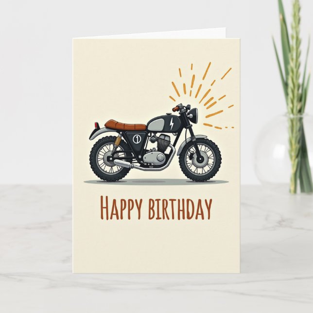 Birthday Adventure Bike Card (Front)