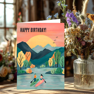 Birthday Adventures Paddleboarding SUP Paddleboard Card