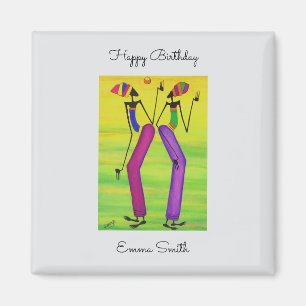Birthday, African Art Joy and Happiness Magnet