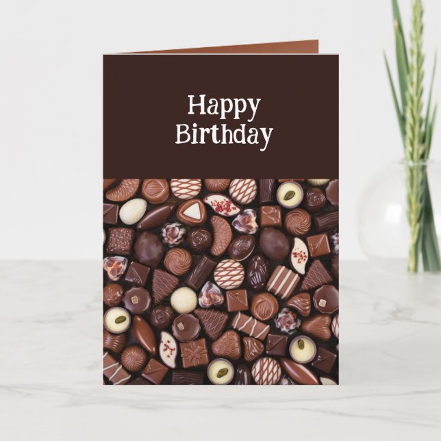 Birthday Age Better with Chocolate Fun  Card (Front)
