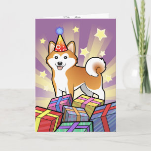 Birthday Akita Inu / Shiba Inu Card