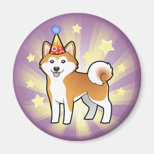 Birthday Akita Inu / Shiba Inu Magnet